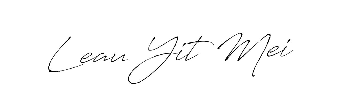 Use a signature maker to create a handwritten signature online. With this signature software, you can design (Antro_Vectra) your own signature for name Leau Yit Mei. Leau Yit Mei signature style 6 images and pictures png