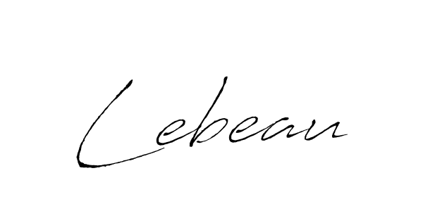 Create a beautiful signature design for name Lebeau. With this signature (Antro_Vectra) fonts, you can make a handwritten signature for free. Lebeau signature style 6 images and pictures png