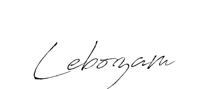 Design your own signature with our free online signature maker. With this signature software, you can create a handwritten (Antro_Vectra) signature for name Lebozam. Lebozam signature style 6 images and pictures png