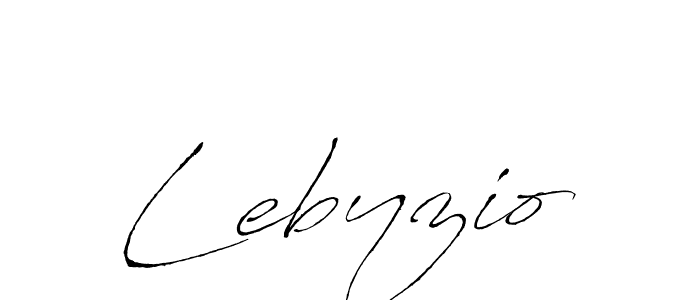 Antro_Vectra is a professional signature style that is perfect for those who want to add a touch of class to their signature. It is also a great choice for those who want to make their signature more unique. Get Lebyzio name to fancy signature for free. Lebyzio signature style 6 images and pictures png