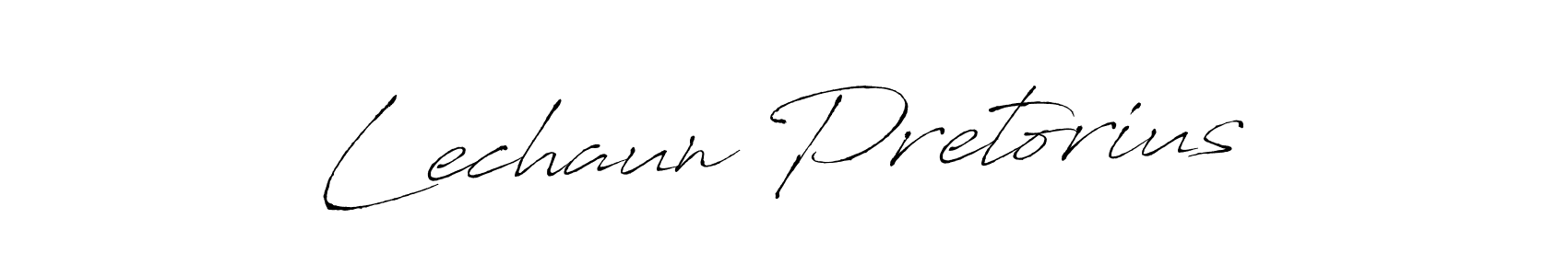 How to make Lechaun Pretorius name signature. Use Antro_Vectra style for creating short signs online. This is the latest handwritten sign. Lechaun Pretorius signature style 6 images and pictures png