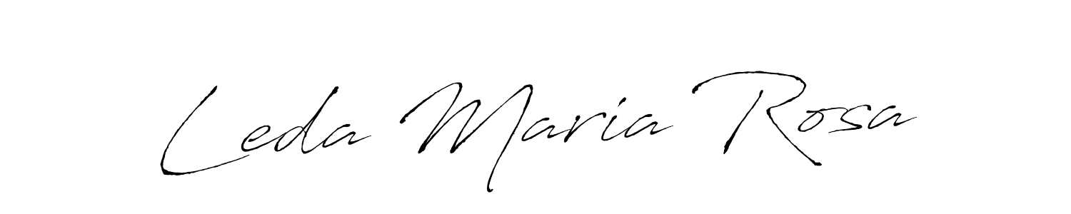 How to make Leda Maria Rosa name signature. Use Antro_Vectra style for creating short signs online. This is the latest handwritten sign. Leda Maria Rosa signature style 6 images and pictures png
