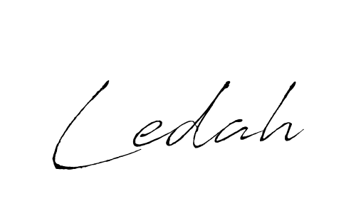 How to make Ledah name signature. Use Antro_Vectra style for creating short signs online. This is the latest handwritten sign. Ledah signature style 6 images and pictures png