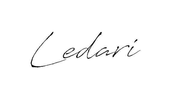 Create a beautiful signature design for name Ledari. With this signature (Antro_Vectra) fonts, you can make a handwritten signature for free. Ledari signature style 6 images and pictures png