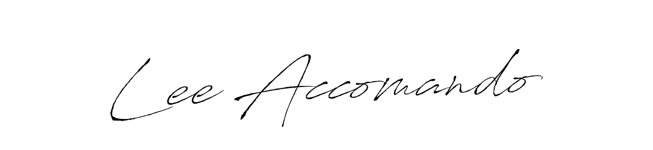 How to make Lee Accomando name signature. Use Antro_Vectra style for creating short signs online. This is the latest handwritten sign. Lee Accomando signature style 6 images and pictures png