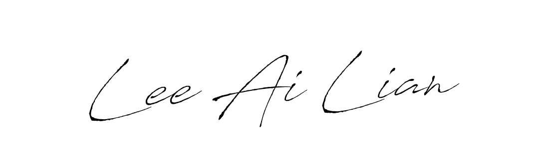 How to make Lee Ai Lian name signature. Use Antro_Vectra style for creating short signs online. This is the latest handwritten sign. Lee Ai Lian signature style 6 images and pictures png