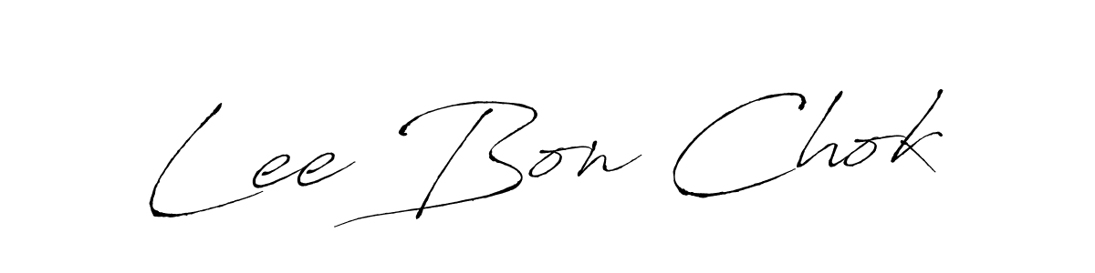 Make a beautiful signature design for name Lee Bon Chok. With this signature (Antro_Vectra) style, you can create a handwritten signature for free. Lee Bon Chok signature style 6 images and pictures png