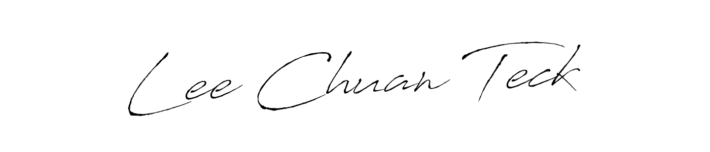 You should practise on your own different ways (Antro_Vectra) to write your name (Lee Chuan Teck) in signature. don't let someone else do it for you. Lee Chuan Teck signature style 6 images and pictures png