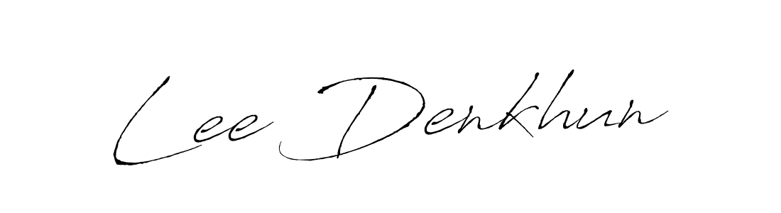 It looks lik you need a new signature style for name Lee Denkhun. Design unique handwritten (Antro_Vectra) signature with our free signature maker in just a few clicks. Lee Denkhun signature style 6 images and pictures png