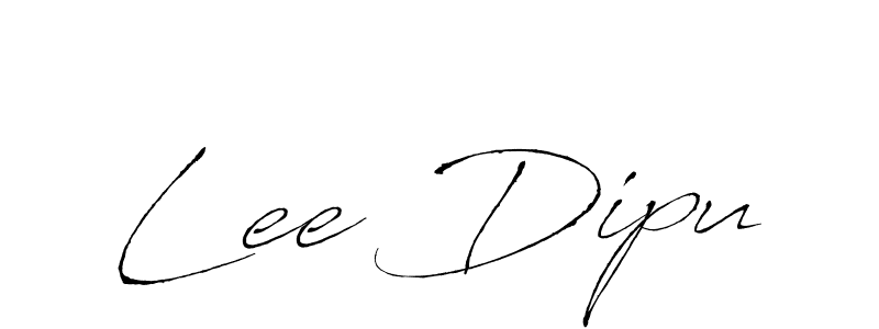 Design your own signature with our free online signature maker. With this signature software, you can create a handwritten (Antro_Vectra) signature for name Lee Dipu. Lee Dipu signature style 6 images and pictures png