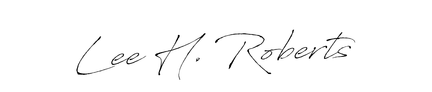 Lee H. Roberts stylish signature style. Best Handwritten Sign (Antro_Vectra) for my name. Handwritten Signature Collection Ideas for my name Lee H. Roberts. Lee H. Roberts signature style 6 images and pictures png