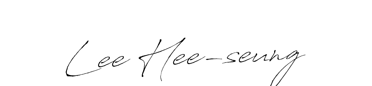 It looks lik you need a new signature style for name Lee Hee-seung. Design unique handwritten (Antro_Vectra) signature with our free signature maker in just a few clicks. Lee Hee-seung signature style 6 images and pictures png