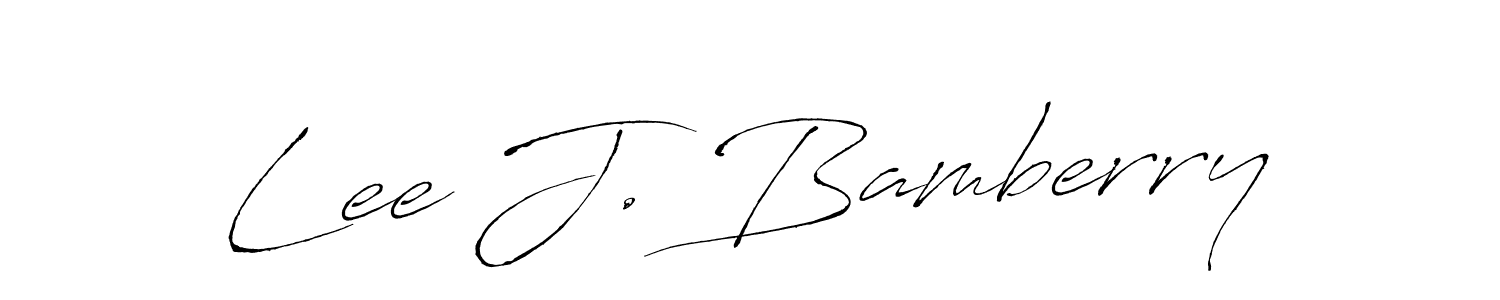 Make a beautiful signature design for name Lee J. Bamberry. With this signature (Antro_Vectra) style, you can create a handwritten signature for free. Lee J. Bamberry signature style 6 images and pictures png