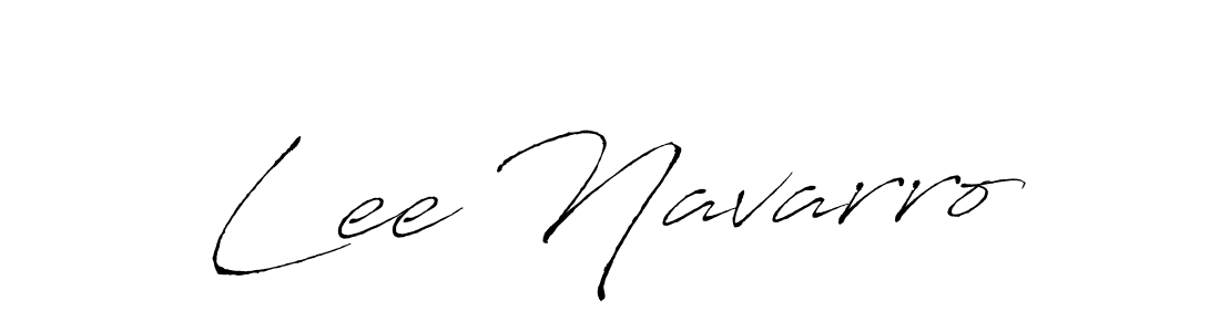 Lee Navarro stylish signature style. Best Handwritten Sign (Antro_Vectra) for my name. Handwritten Signature Collection Ideas for my name Lee Navarro. Lee Navarro signature style 6 images and pictures png