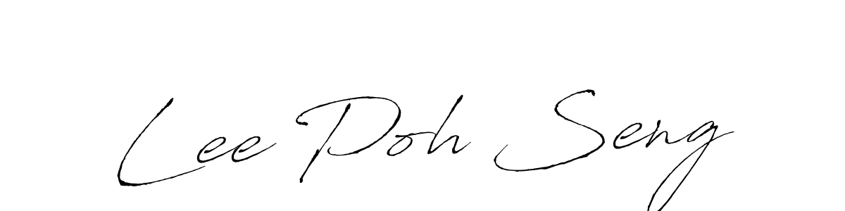 The best way (Antro_Vectra) to make a short signature is to pick only two or three words in your name. The name Lee Poh Seng include a total of six letters. For converting this name. Lee Poh Seng signature style 6 images and pictures png