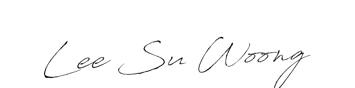 Create a beautiful signature design for name Lee Su Woong. With this signature (Antro_Vectra) fonts, you can make a handwritten signature for free. Lee Su Woong signature style 6 images and pictures png