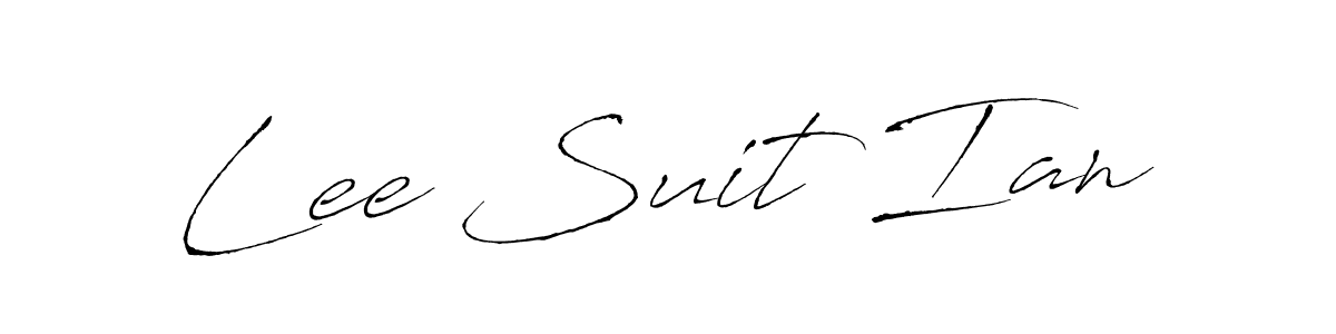 How to make Lee Suit Ian name signature. Use Antro_Vectra style for creating short signs online. This is the latest handwritten sign. Lee Suit Ian signature style 6 images and pictures png