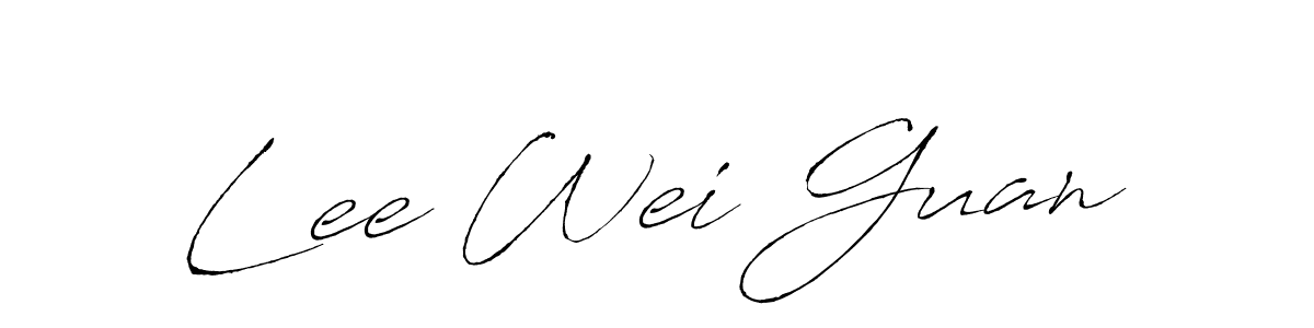 Create a beautiful signature design for name Lee Wei Guan. With this signature (Antro_Vectra) fonts, you can make a handwritten signature for free. Lee Wei Guan signature style 6 images and pictures png