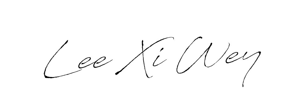 Make a beautiful signature design for name Lee Xi Wey. With this signature (Antro_Vectra) style, you can create a handwritten signature for free. Lee Xi Wey signature style 6 images and pictures png