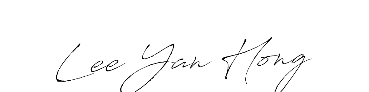 Create a beautiful signature design for name Lee Yan Hong. With this signature (Antro_Vectra) fonts, you can make a handwritten signature for free. Lee Yan Hong signature style 6 images and pictures png