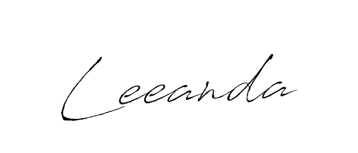 Make a beautiful signature design for name Leeanda. With this signature (Antro_Vectra) style, you can create a handwritten signature for free. Leeanda signature style 6 images and pictures png