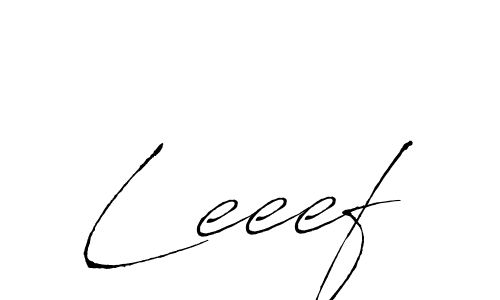 Leeef stylish signature style. Best Handwritten Sign (Antro_Vectra) for my name. Handwritten Signature Collection Ideas for my name Leeef. Leeef signature style 6 images and pictures png