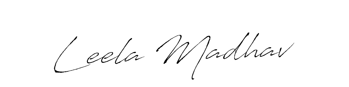 Leela Madhav stylish signature style. Best Handwritten Sign (Antro_Vectra) for my name. Handwritten Signature Collection Ideas for my name Leela Madhav. Leela Madhav signature style 6 images and pictures png