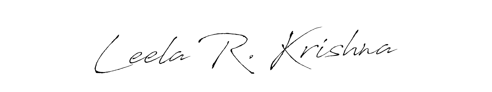 Make a beautiful signature design for name Leela R. Krishna. With this signature (Antro_Vectra) style, you can create a handwritten signature for free. Leela R. Krishna signature style 6 images and pictures png