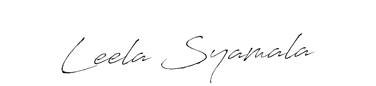 Make a beautiful signature design for name Leela Syamala. With this signature (Antro_Vectra) style, you can create a handwritten signature for free. Leela Syamala signature style 6 images and pictures png