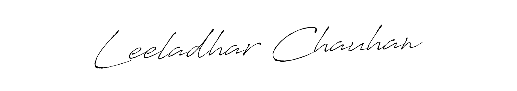Create a beautiful signature design for name Leeladhar Chauhan. With this signature (Antro_Vectra) fonts, you can make a handwritten signature for free. Leeladhar Chauhan signature style 6 images and pictures png