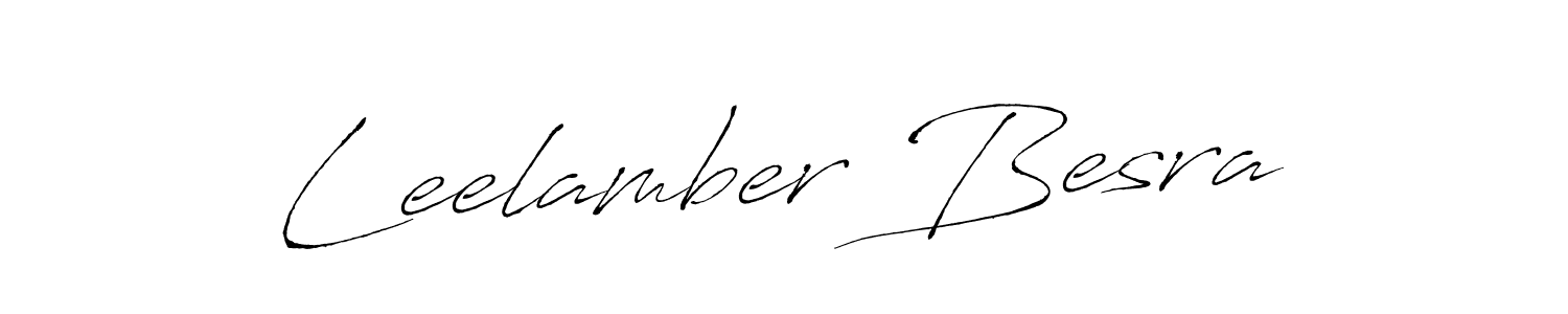 Design your own signature with our free online signature maker. With this signature software, you can create a handwritten (Antro_Vectra) signature for name Leelamber Besra. Leelamber Besra signature style 6 images and pictures png