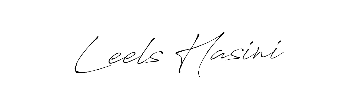 Make a beautiful signature design for name Leels Hasini. With this signature (Antro_Vectra) style, you can create a handwritten signature for free. Leels Hasini signature style 6 images and pictures png
