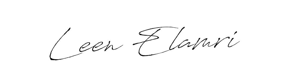 Make a beautiful signature design for name Leen Elamri. With this signature (Antro_Vectra) style, you can create a handwritten signature for free. Leen Elamri signature style 6 images and pictures png