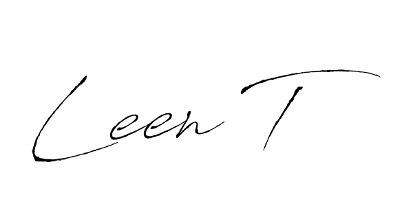 Once you've used our free online signature maker to create your best signature Antro_Vectra style, it's time to enjoy all of the benefits that Leen T name signing documents. Leen T signature style 6 images and pictures png