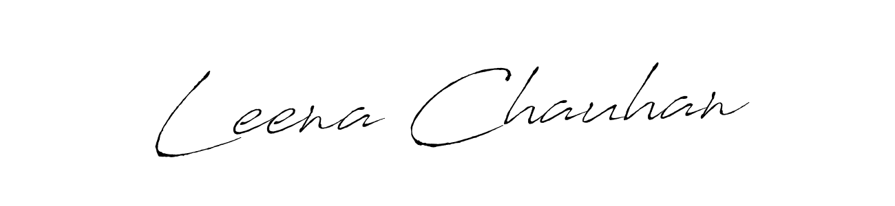 How to make Leena Chauhan name signature. Use Antro_Vectra style for creating short signs online. This is the latest handwritten sign. Leena Chauhan signature style 6 images and pictures png