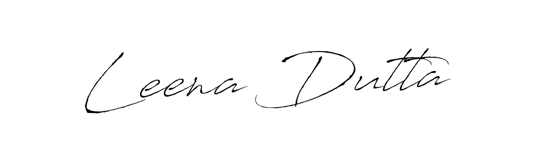 How to make Leena Dutta name signature. Use Antro_Vectra style for creating short signs online. This is the latest handwritten sign. Leena Dutta signature style 6 images and pictures png