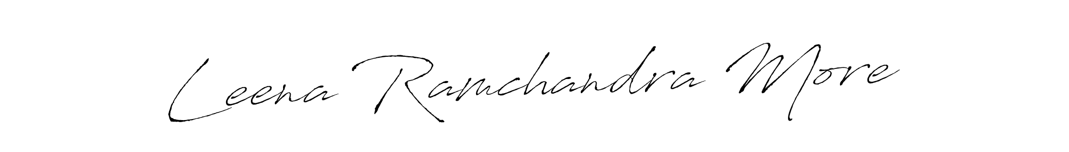 Create a beautiful signature design for name Leena Ramchandra More. With this signature (Antro_Vectra) fonts, you can make a handwritten signature for free. Leena Ramchandra More signature style 6 images and pictures png