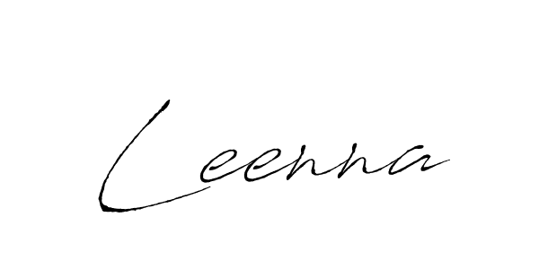 Use a signature maker to create a handwritten signature online. With this signature software, you can design (Antro_Vectra) your own signature for name Leenna. Leenna signature style 6 images and pictures png