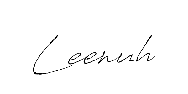 Make a beautiful signature design for name Leenuh. With this signature (Antro_Vectra) style, you can create a handwritten signature for free. Leenuh signature style 6 images and pictures png