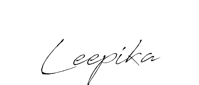 How to make Leepika name signature. Use Antro_Vectra style for creating short signs online. This is the latest handwritten sign. Leepika signature style 6 images and pictures png