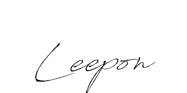 Create a beautiful signature design for name Leepon. With this signature (Antro_Vectra) fonts, you can make a handwritten signature for free. Leepon signature style 6 images and pictures png