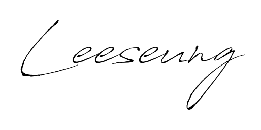 A modern signature idea for name Leeseung using Antro_Vectra font. Clean strokes and elegant curves make it stand out instantly. Leeseung signature style 6 images and pictures png