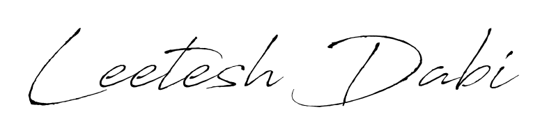 Looking for an artistic signature for Leetesh Dabi? The Antro_Vectra calligraphy style gives a sophisticated flow suitable for business cards and emails. Leetesh Dabi signature style 6 images and pictures png