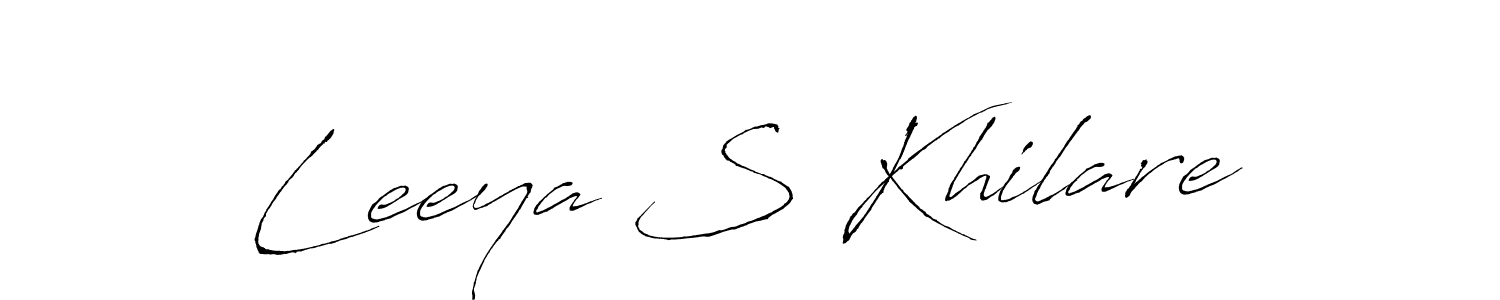 Make a beautiful signature design for name Leeya S Khilare. With this signature (Antro_Vectra) style, you can create a handwritten signature for free. Leeya S Khilare signature style 6 images and pictures png