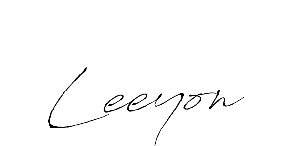 Make a beautiful signature design for name Leeyon. With this signature (Antro_Vectra) style, you can create a handwritten signature for free. Leeyon signature style 6 images and pictures png