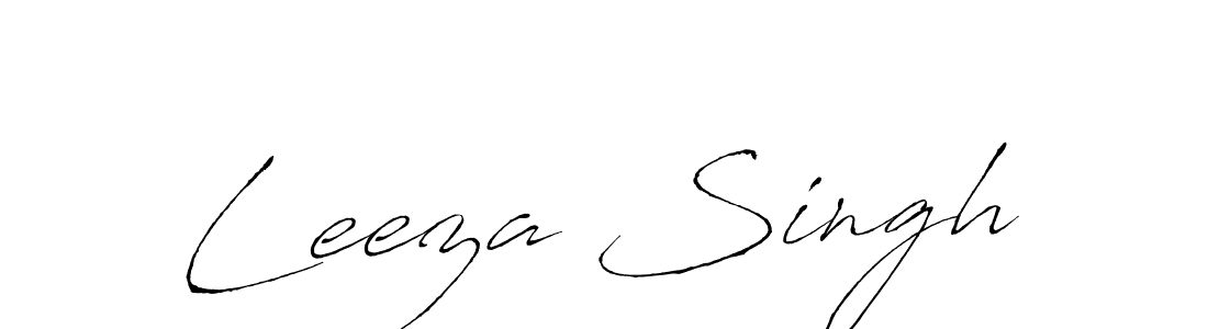 Design your own signature with our free online signature maker. With this signature software, you can create a handwritten (Antro_Vectra) signature for name Leeza Singh. Leeza Singh signature style 6 images and pictures png
