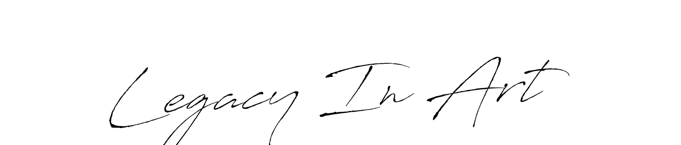 Make a short Legacy In Art  signature style. Manage your documents anywhere anytime using Antro_Vectra. Create and add eSignatures, submit forms, share and send files easily. Legacy In Art  signature style 6 images and pictures png