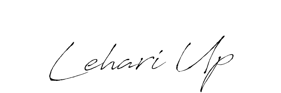 Create a beautiful signature design for name Lehari Up. With this signature (Antro_Vectra) fonts, you can make a handwritten signature for free. Lehari Up signature style 6 images and pictures png