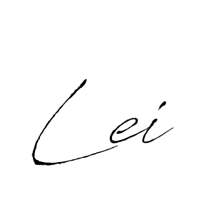 Make a beautiful signature design for name Lei. With this signature (Antro_Vectra) style, you can create a handwritten signature for free. Lei signature style 6 images and pictures png