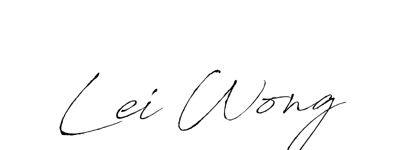 Design your own signature with our free online signature maker. With this signature software, you can create a handwritten (Antro_Vectra) signature for name Lei Wong. Lei Wong signature style 6 images and pictures png